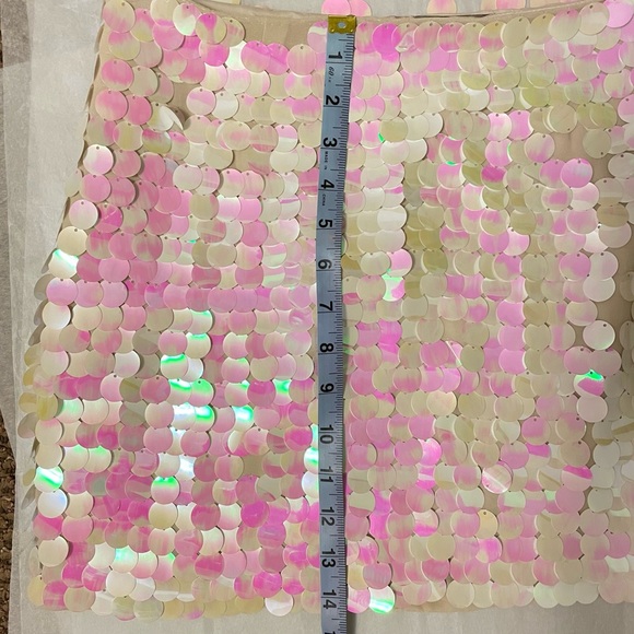 Sequin Mini Skirt with Zipper fully lined, New with Tag. Small - Picture 9 of 10